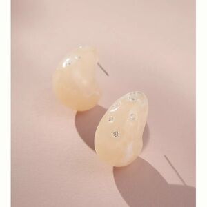 NWT Anthropologie Petra Embellished resin medium drop earrings